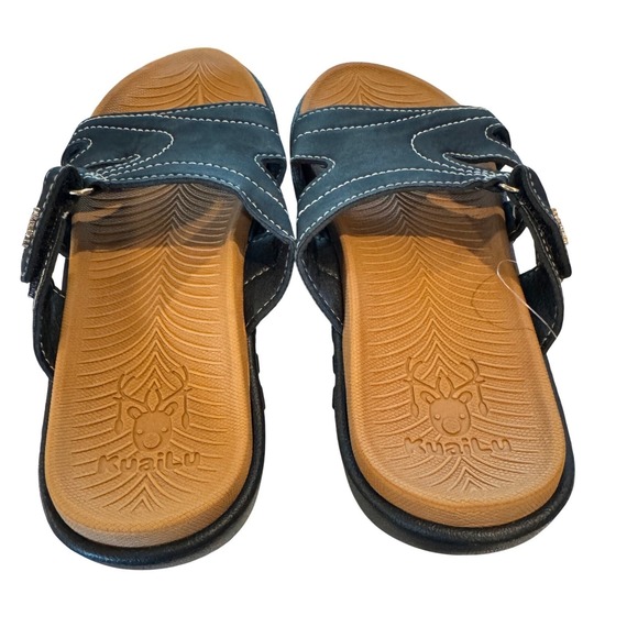 NEW KuaiLu Orthopedic Slides Womens 8 Cushion Foam Recovery Walking Arch Support - Picture 5 of 8